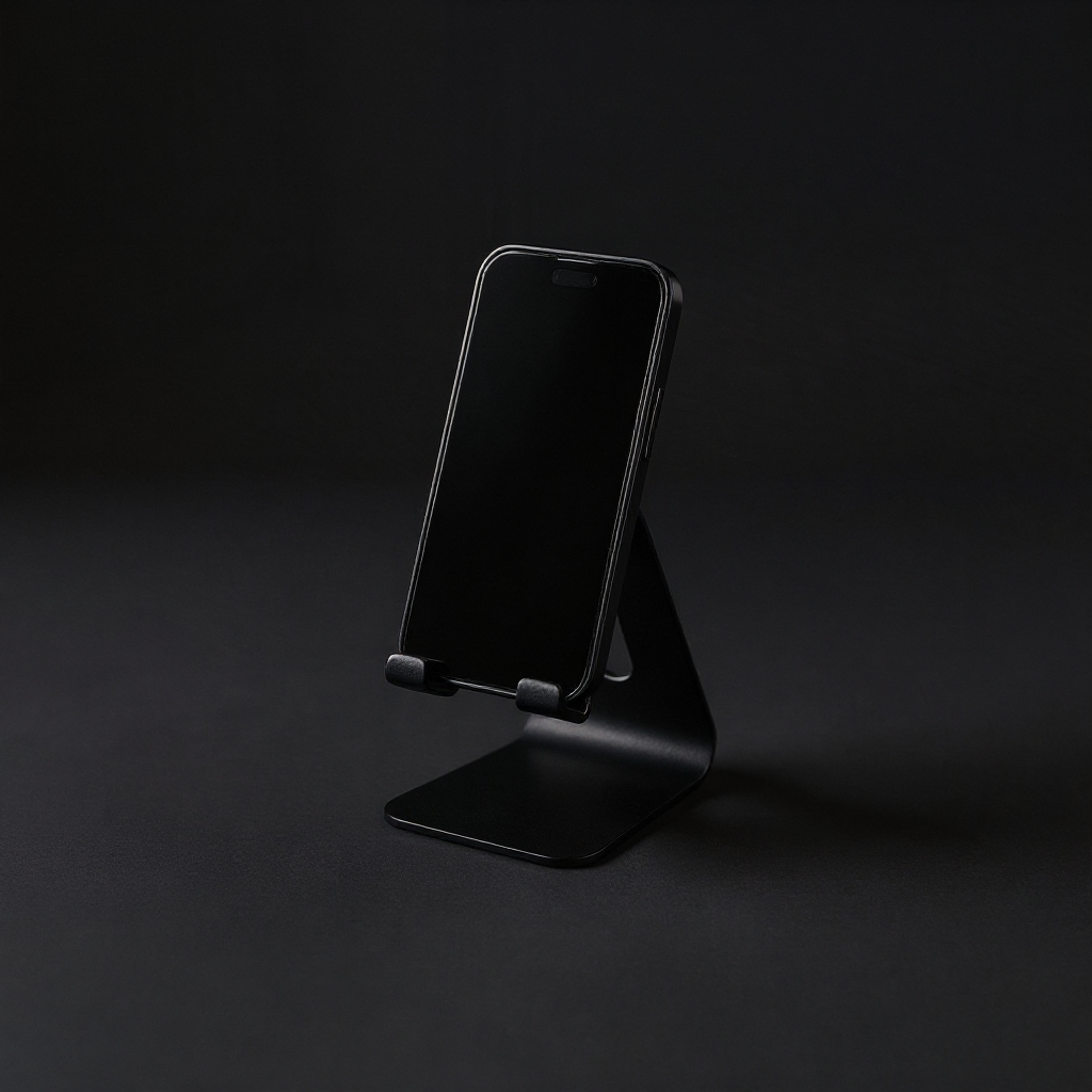 Pivot Adjustable Phone Stand on charcoal background - studio v2